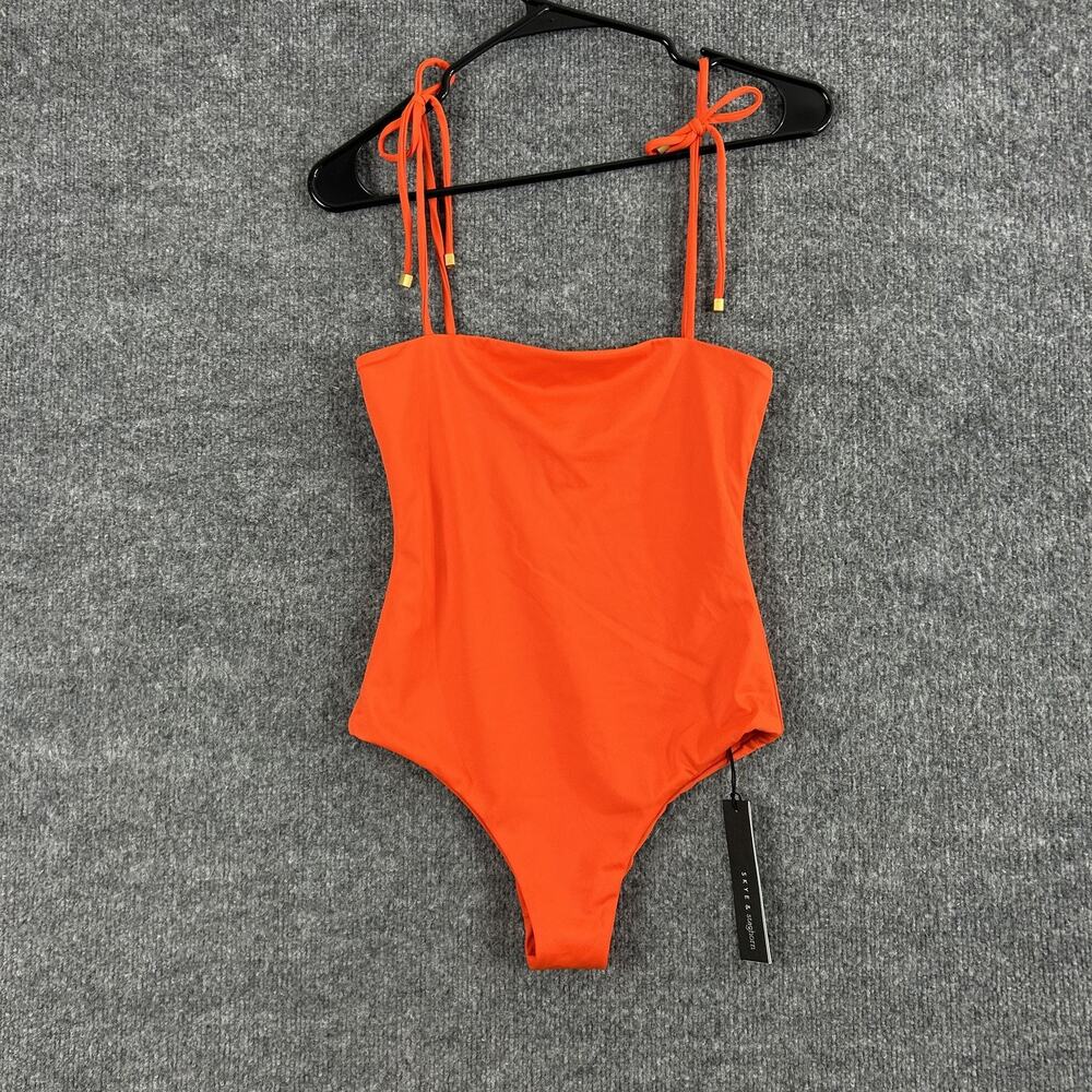 Skye & Staghorn Swimsuit Small Zye Full Piece Papaya One Piece Orange Beach Pool